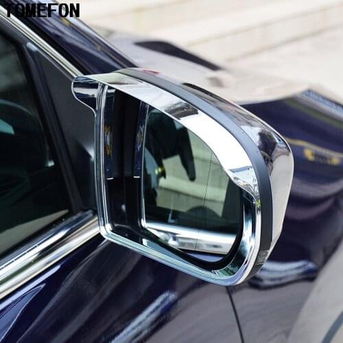 TOMEFON For JEEP Cherokee 2014 2015 2016 2017 New Chrome Rearview Door Mirror Rain Snow Sear Cover Trim Car Auto Accessories