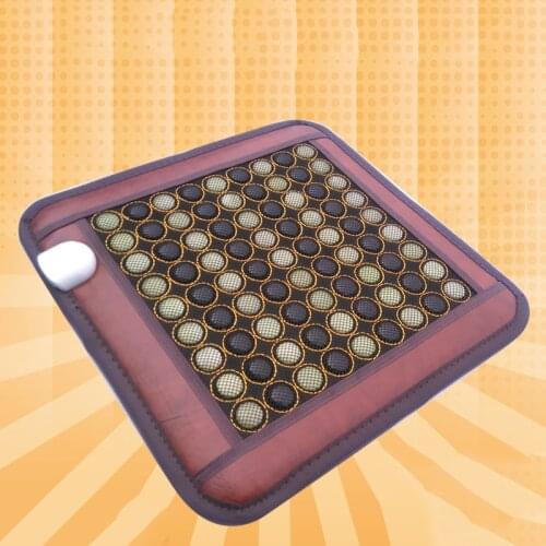Tourmaline Mat Natural Jade Massage Heating Infrared Stone Seat Pad Pain Relief Relax Therapy Mat back shoulder Leg Muscle Body