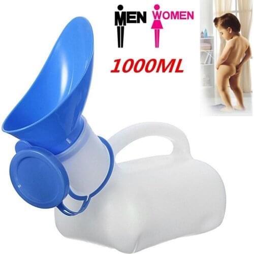 Unisex Potty Urinal for Car Toliet Urinal for Men and Women 1000ML Bedpans Pee Bottlefor Portable Camping Outdoor Travel Kit