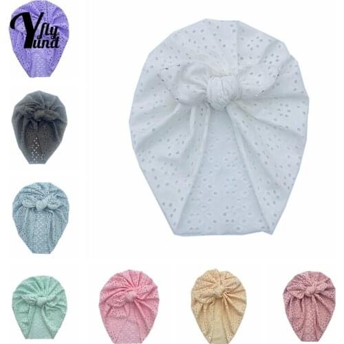 Yundfly 1 PCS Comfortable Breathable Infant Hats Solid Color Handmade Bunny Ears Toddler Caps Baby Accessories Birthday Gifts