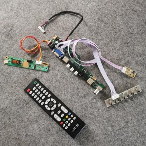 LCD drive control board DIY kit 1024*768 LVDS 20 Pin display VGA USB AV For QD15XL02/QD141X1LH02/QD141X1LH06 matrix 1-CCFL