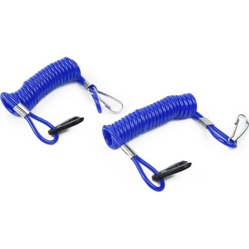 1.6M Boat Motor Kill Stop Switch Key Rope Jet Ski Outboard Stop Kill Key Floating Safety Lanyard Rope Blue For Honda