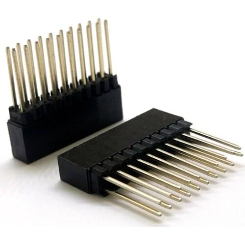 10Pcs PC104 20 Pins 2x10P 2.54mm Female Double Row Straight Pin Header Strip Connector Gold-plated