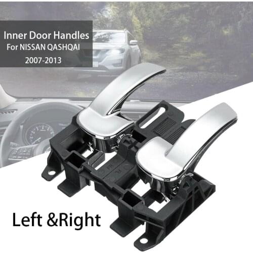 2 pcs Black Plastic Left Right Interior Inner Door Handles 80671JD00E For NISSAN QASHQAI 2007-2013 Auto Car Accessories