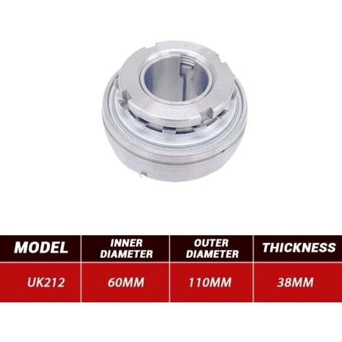 3pcs Outer Wire Bearing UK212 Mental Pillow Block Bearing UK212 55mm*110mm*38mm Steel Bearings High Quality