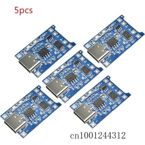 5pcs New 5V 1A USB TYPE C Lithium Battery Charging Protection Board TP4056