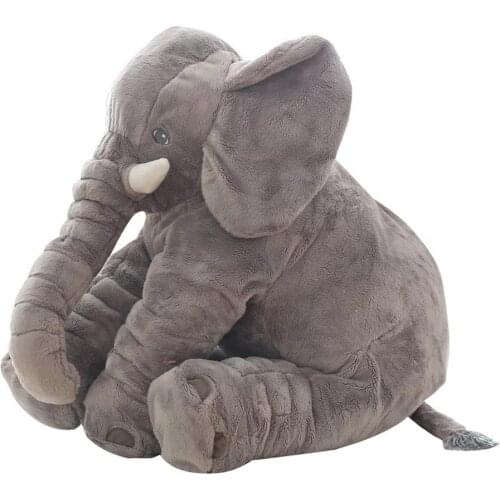 40cm/60cm Height Large Plush Elephant Doll Toy Kids Sleeping Back Cushion Cute Stuffed Elephant Baby Accompany Doll Xmas Gift