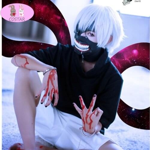 COSTAR Hot Anime Tokyo Ghoul Ken Kaneki Cosplay Costume Full Set Mask Halloween Men Boys