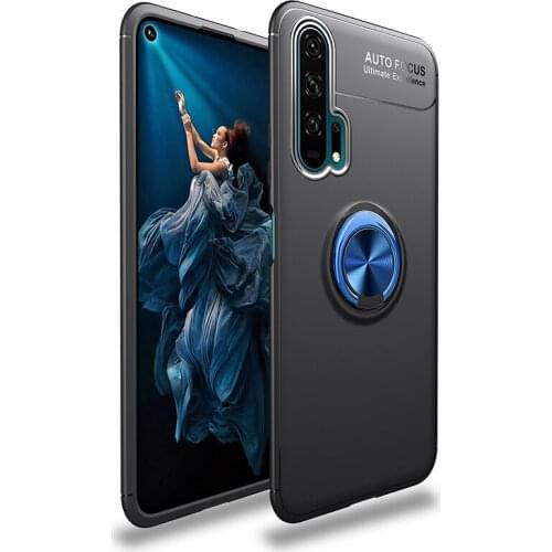 For Huawei Nova 6 Case Nova6 Finger Ring Holder Soft Matte Silicone Back Cover Case For Huawei Nova 6 5G Phone Cases