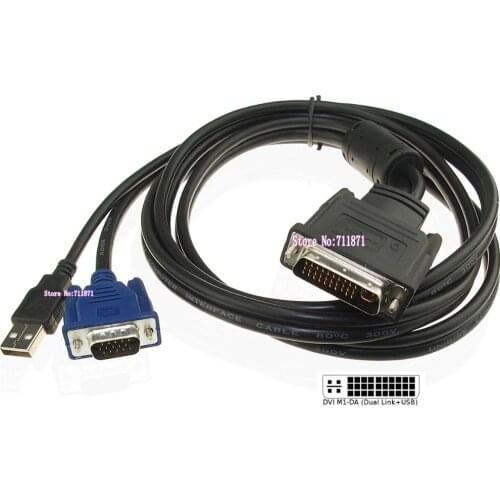 DVI 30+5 to VGA Male+USB Projector DVI M1-DA Dual Link USB 30+5 connect VGA Monitor Projector to VGA