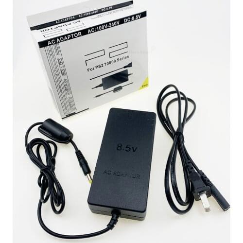EU Black Convenient AC Adapter For PS2 Slim 70000 Series Charger Power Supply Cable Cord Supply For PlayStation 2 US Plug