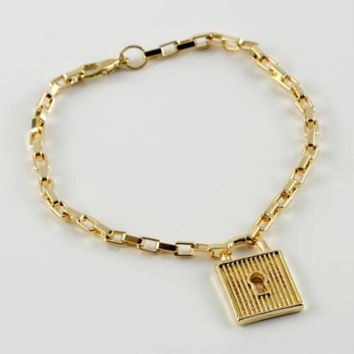 Lock Figural Chain Bracelet
