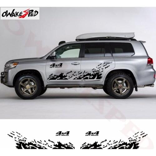 Racing Sport Styling Car Door Waist Lines Stripes Vinyl Decal For-Toyota Land Cruiser Prado Auto Body Both Side Decor Stickers
