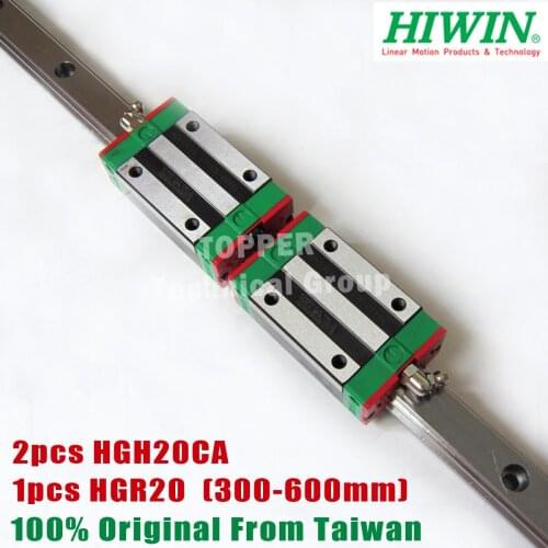 HIWIN HGR20 Linear Guide Rail 400mm With 2Pcs Of Linear Block Carriage HGH20CA HGH20 CNC Parts
