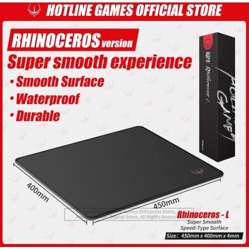 Hotline Games Gaming Mouse Pad Rhinoceros Nylon Large Thickened Waterproof Sweat-proof Stain Resistant EdgeLocked Mousepad