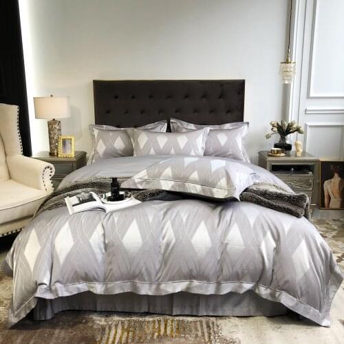Tribute Jacquard Duvet Cover set Soft Egyptian Cotton Bedding set Comforter Cover Fitted sheet set 4Pcs Queen King size