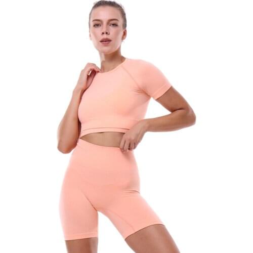 Yoga Sets Women Gym Sports Set Elastic Sports Hight Waist Leggings Sportswear Workout Sets Women Yoga Sets Women Gym Sports Set