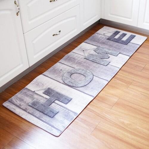 60x180CM Antiskid Mat for Kitchen Floor Long Door Mat Vintage Style Kitchen Rug Non-Slip Bedroom Bedside Mats