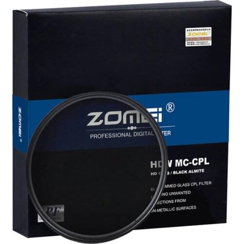 Zomei52/55/58/62/67/72/77/82 Ultra Slim HD MC CPL Filter Circular Polarizer Filter for Canon Nikon Sony Pentax DSLR Lens