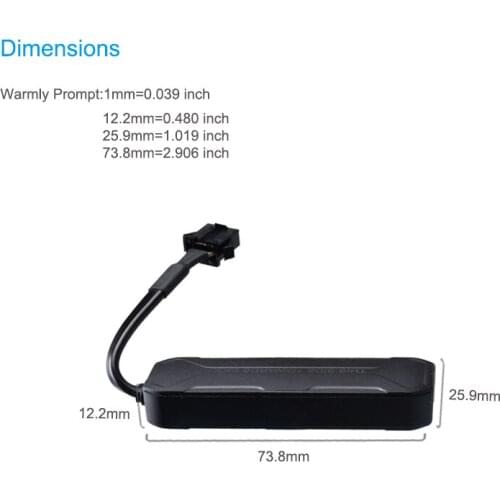 Mini Tracker GPS for Car Motorcycle Compact GPS Realtime Locator ET25 Recharge Battery Safety Geo-fence Vibration Alarm Security