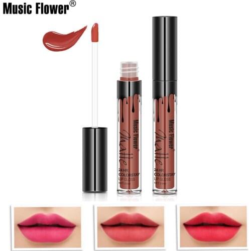 Music Flower 12-Color Lipstick Lip Gloss Moisturizing Lasting Non-Fading Makeup Goods Cosmetic Gift for Women Hot Selling