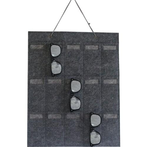 Wall Door Pocket Hanging Sunglasses Storage New Felt Pocket Storage Bags Wall Pocket For Home Organization Accessories