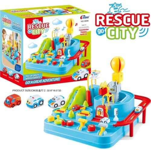 Portable Educational Toy Set Car Adventure Game Manual Car Adventure Track Toys Track Toy Car With Music