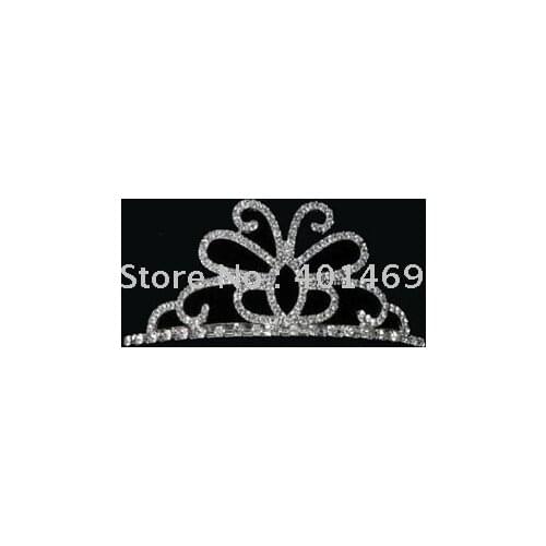 Classical design new SLV rhinestone Princess butterfly children headband girls headwear fashion ornament jewelry accessories