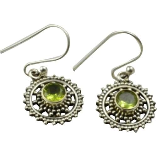 LoveGem Genuine Peridot EARRINGS 925 Sterling Silver, 43.2mm, AE2405