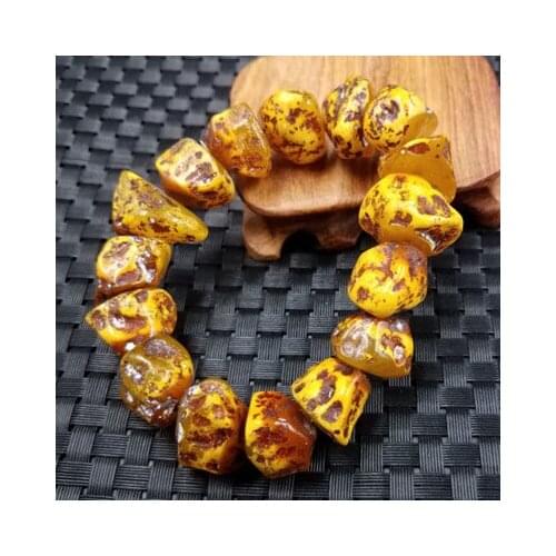 Charm exquisite irregular wax Bracelet Fashion chicken oil yellow honey wax mens and womens bracelet accessories