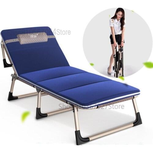 Lunch Break Folding Sheet Person Nap Bed Office Reclining Chair Backrest Escort Bed Simple Camp Bed