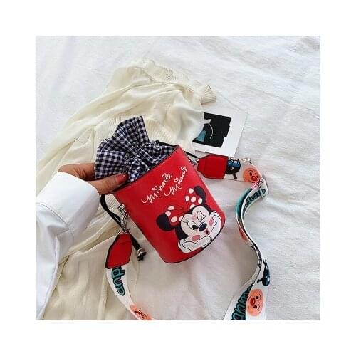 Disney mickey mouse pu messenger shoulder bag pu handbag girl shopping bag