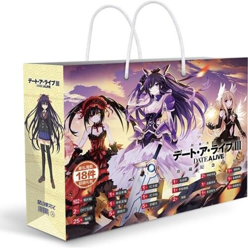 Date A Live Collection Bag Anime lucky bag gift bag toy include postcard poster badge stickers bookmark sleeves gift