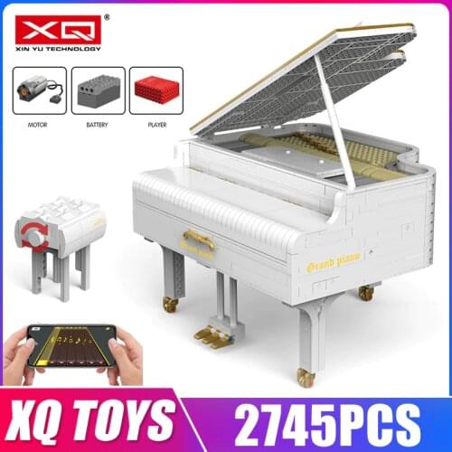 XQ APP Control Toys Model The 21323 Motorized White Playble Grand Piano Set Building Blocks Bricks Kids Christmas Toys Gifts