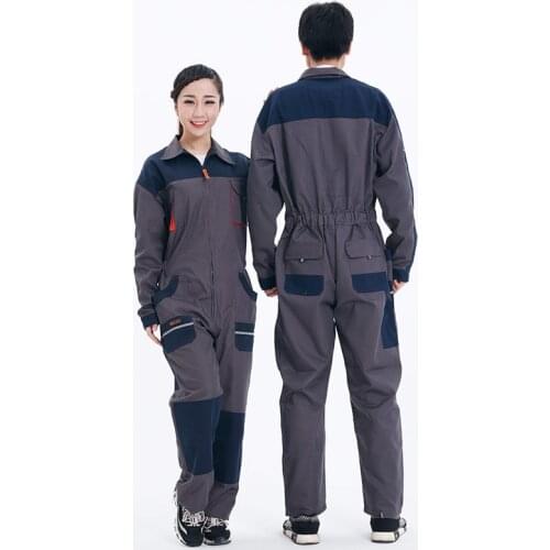 S-5XL!!! 2018 Winter conjoined uniform male labor protection dust comfortable breathable machine repair wear long sleeve