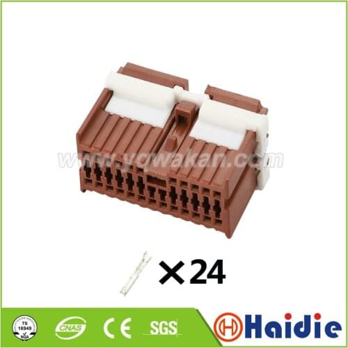 2sets 24pin auto electrical housing plug plastic wiring harness unsealed connector 1123391-3