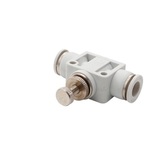 White throttle valve PA/SA4/6/8/10/12 pipeline type restrictor valve quick-connect quick connector gas pipe switch airtac