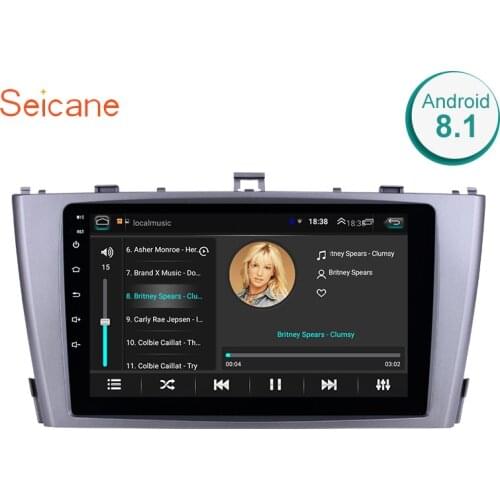 Seicane GPS Head Unit 2din Android 8.1 9" Car Radio For 2009-2013 Toyota AVENSIS HD 1080P Touchscreen Multimedia Player Stereo