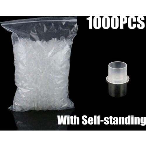15 mm Medium Size Disposable Tattoo & Permanent Makeup Pigment Ink Caps Cup with No-Split Stable Base Pack of 1000 pieces