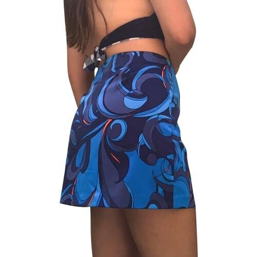 Y2K High Waist Micro Skirt Patchwork Black Skorts Cute Streetwear Short Bottoms Retro Skirt Printed