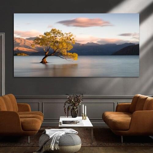 RELIABLI ART Landscape Pictures Canvas Paintings Tree And Water Wall Art Posters And Prints For Living Room Decoration No Frame