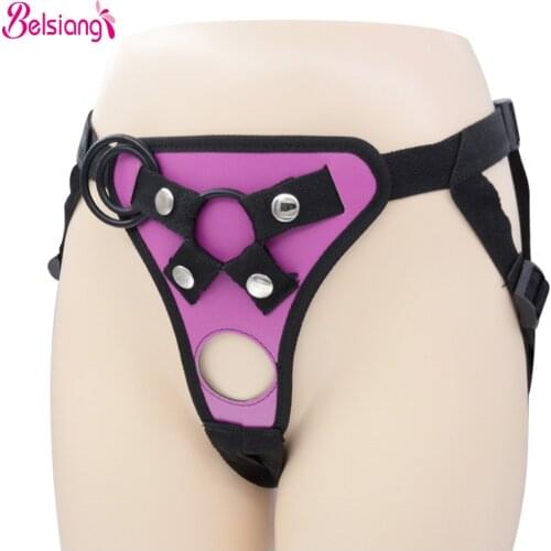 Belsiang Strap On Dildo Pants for Lesbian Strapon Harness Strap-On Penis Belt Erotic Sex Toys for Women Adult Sex Products