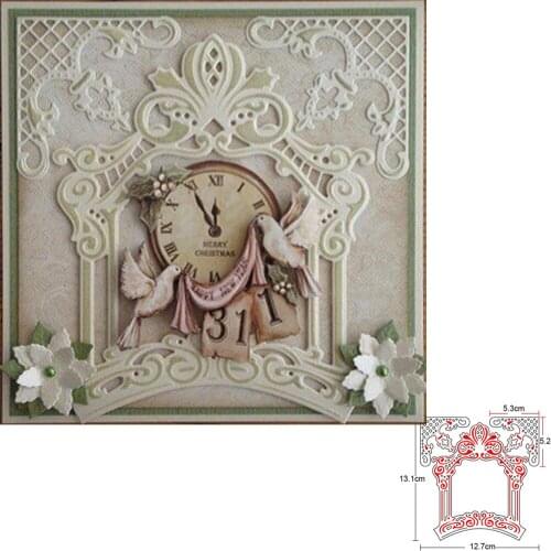 Carved Square Building Shape Decor Greeting Card Metal Cutting Dies Stencil DIY Scrapbook Paper Photo Album Craft Template Dies