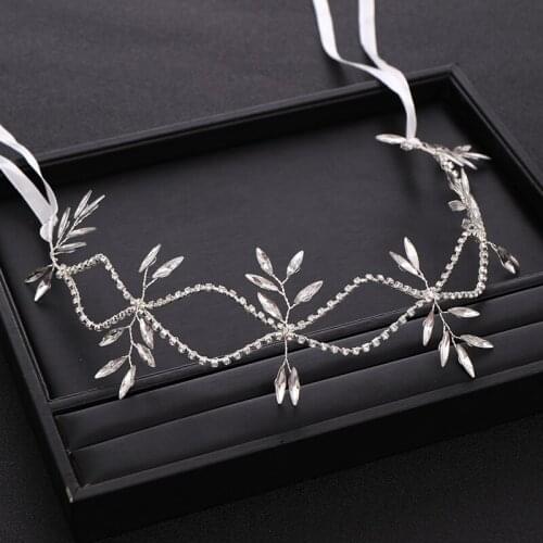 AiliBride Rhinestone Crystal Wedding Headban Bridal Headpiece tiara Party Bridal Hair Jewelry Handmade Wedding Hair Accessories