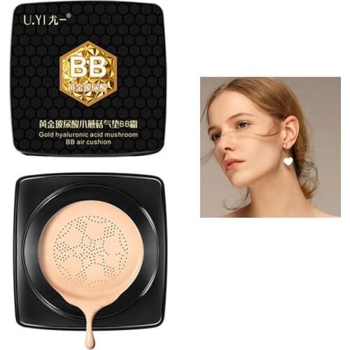 Hyaluronic Acid Air Cushion CC Cream Mushroom Head, Moisturizing Concealer Waterproof Long Lasting Makeup Base