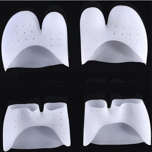 1 Pair Multifunctional Silica Gel Soccer Or Ballet Tiptoe Sleeve Forefoot Pad Hallux Valgus Correction Sock Toe Separators Feet