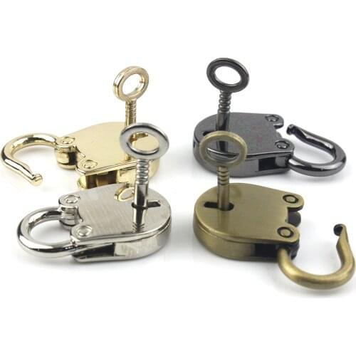 1Pcs Cat Shape Metal Mini Padlock Small Luggage Box Key Lock with Key Bag Suitcase Decor Accessories 4 colors available