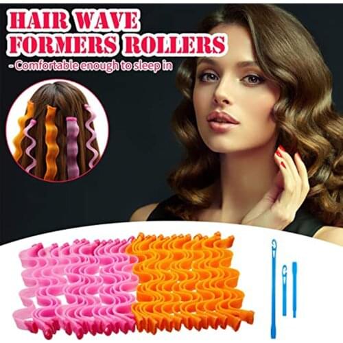 12PCS DIY Hair Curler 30/45/50/55CM Portable Hairstyle Roller Sticks Durable Beauty Makeup Curling Hair Styling Tools