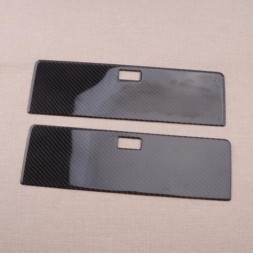 2Pcs Carbon Fiber Car Rear Seat Storage Box Sticker Trim Cover Fit for Nissan 350Z 2009 2008 2007 2006 Self adhesive