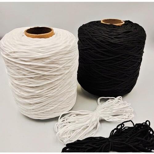 3MM White Black Elastic Band Code goma elastica Rubber Band DIY Clothing Craft Accessories elastique couture For mask costura